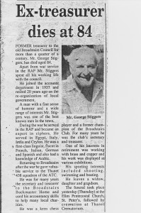 George Stiggers obit